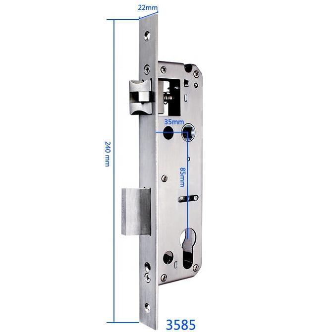 Bardi Kadonio Mortise Kunci Smart Door Lock 3585 Bermat 22mm x 240mm x 22mm untuk Pintu Baru & Ganti