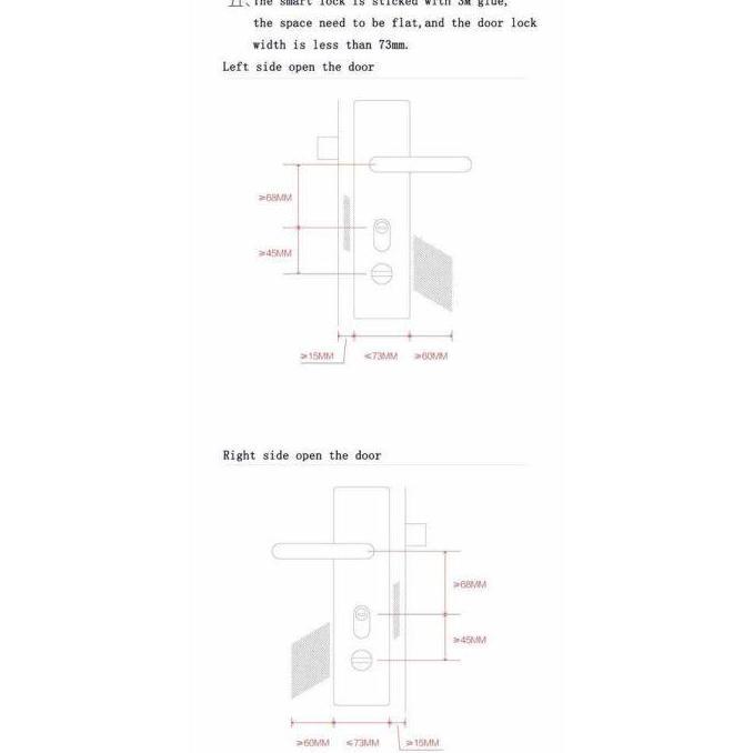 Xiaomi Sherlock M1 Smart Door Lock Home Keyless Fingerprint Left Side