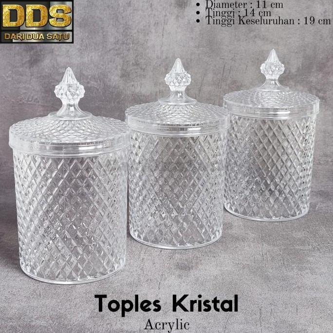 Best- Toples Kristal Akrilik Kue Kering Kacang Permen 1000 ML