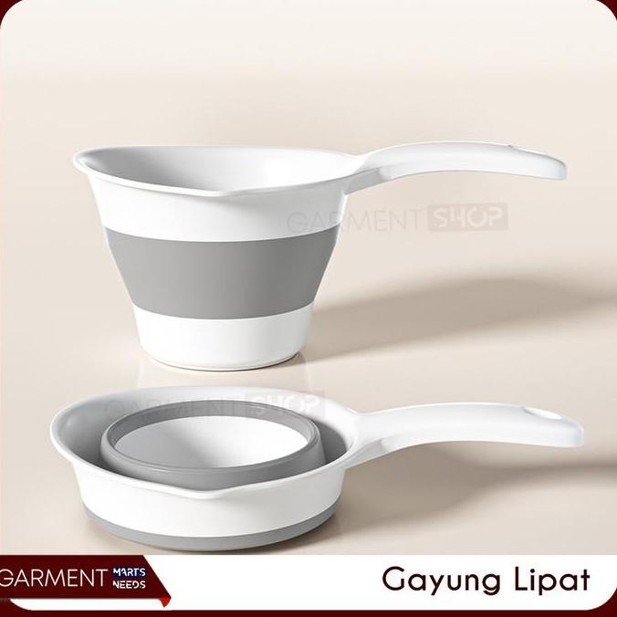 Gayung Mandi Lipat Silikon Portable Ember Air Traveling Gayung Camping Fodable Multifungsi