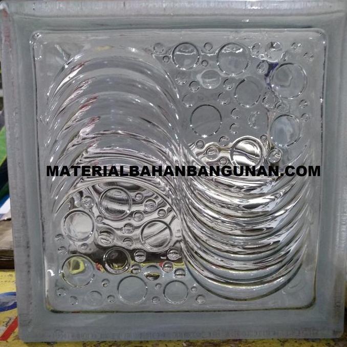 Glass Block glas Blok Motif Kaca Penerangan Tembok Dinding Rumah Depok