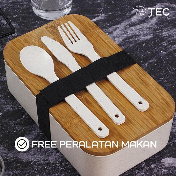 Bestsell- TecBako Bento Box Kotak Makanan Bekal Makanan Kotak Penyimpanan Makanan Lunch Box Kotak Be