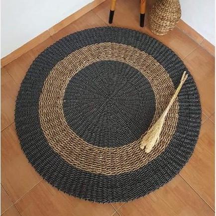 Rug anyaman seagrass 60 cm / Karpet anyaman / Karpet Bulat