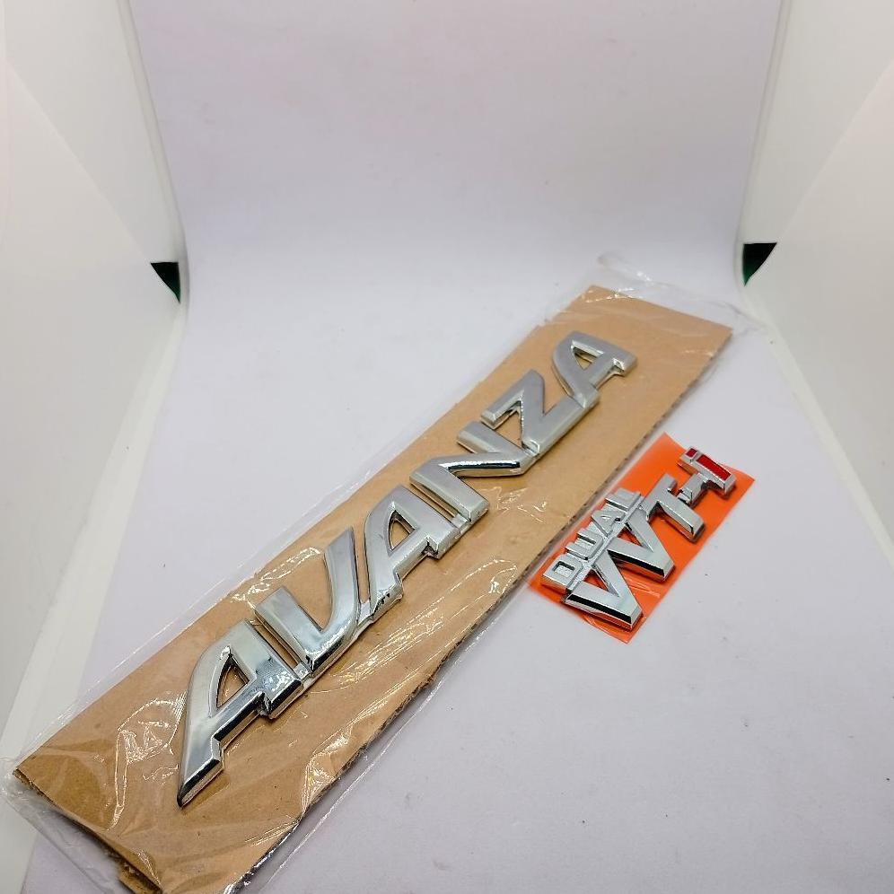 Emblem Logo Tulisan Avanza & Dual Vvti Original