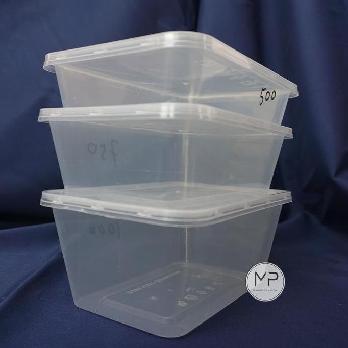 Tntgbox- Thinwall Rectangle Ot 1000Ml Cup Mika Oti Food Container Kotak Makan Plastik Persegi Panjan