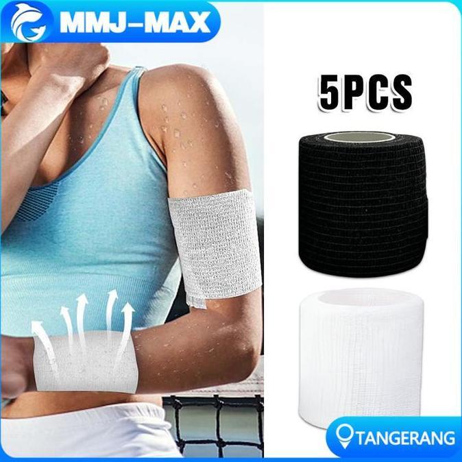 WODRUFT 5pcs Finger Tape 5cmx4.5m Perban Elastis Untuk Olahraga Voli Basket Gym Support Sendi Jari P