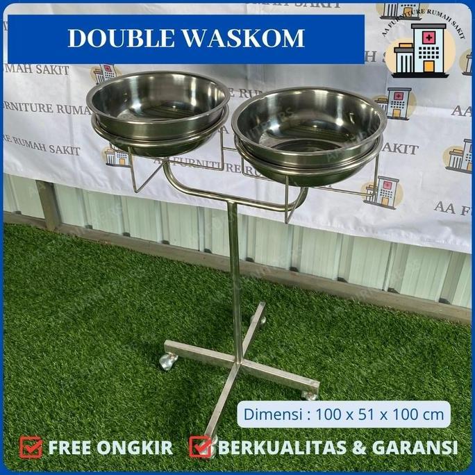 Double Waskom Stainless Steel Double Waskom 1 Kaki Double Waskom 4 Kaki