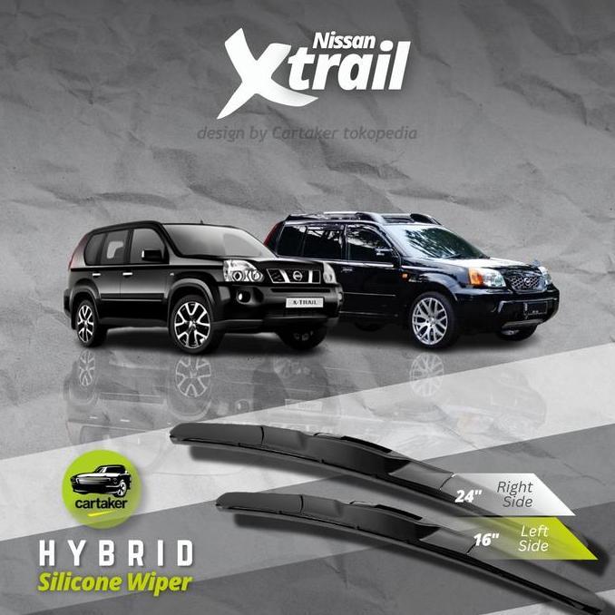 Wiper Nissan Xtrail T30 T31 T32 Frameless Hybrid Silicon Karet Kaca