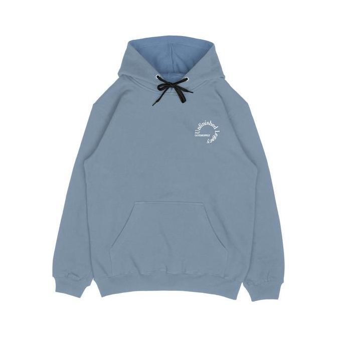 Cuci Gudang  Ootdsupply Hoodie Unfinished Three Quarters Light Grey L Hoodie Pria Dan Wanita Hd022