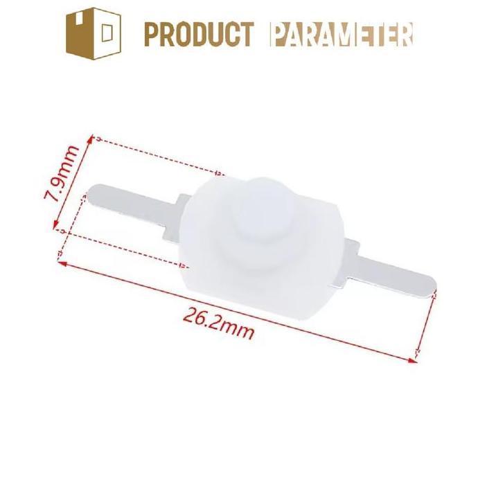 CALAVO Tombol saklar senter Mengunci sendiri saklar push button Kaki lurus saklar senter kecil 2-pin