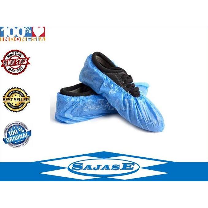Bestsell- Shoes Cover Disposable Bahan Plastik Cpe Biru Tebal Cover Shoes Plastik Cpe