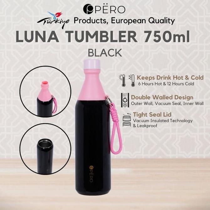 Bestsell- [Exclusive Jordi Onsu] Ready - Pero Luna Tumbler 750 Ml / Botol Minum Tumbler Vakum 750 Ml