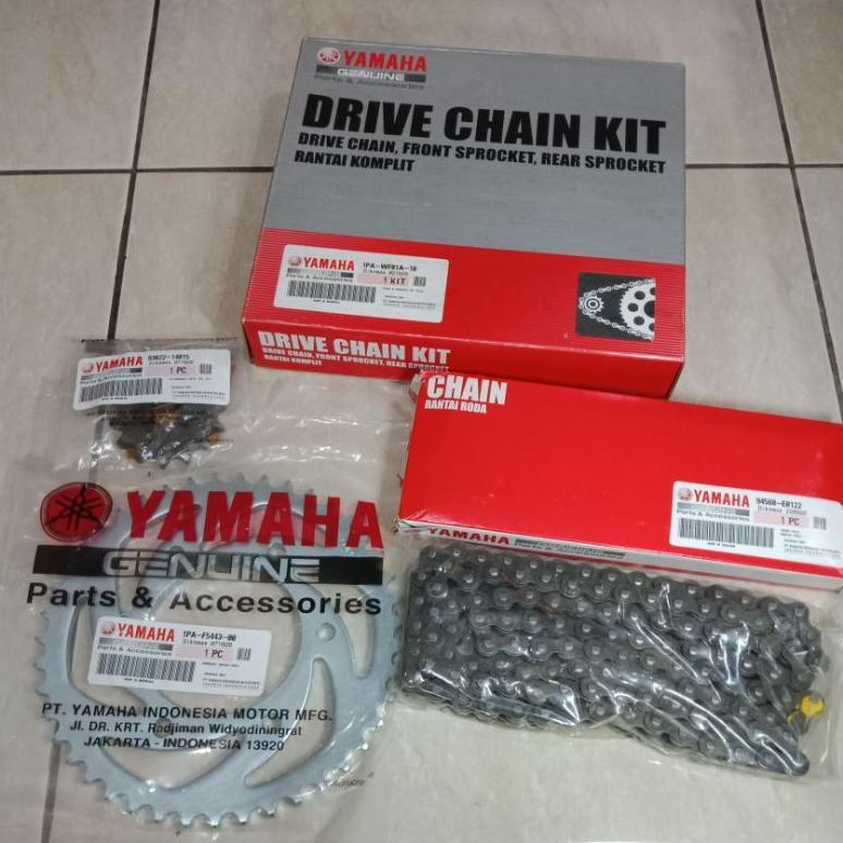 GEAR GIR RANTAI SET ASSY 1PA VIXION NEW NVL 2013-2014 ORIGINAL ORI ASLI YAMAHA YGP 1PA-WF01A-10