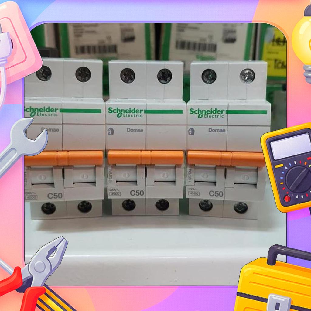 Mcb Schneider Domae 2P C50 50A Original