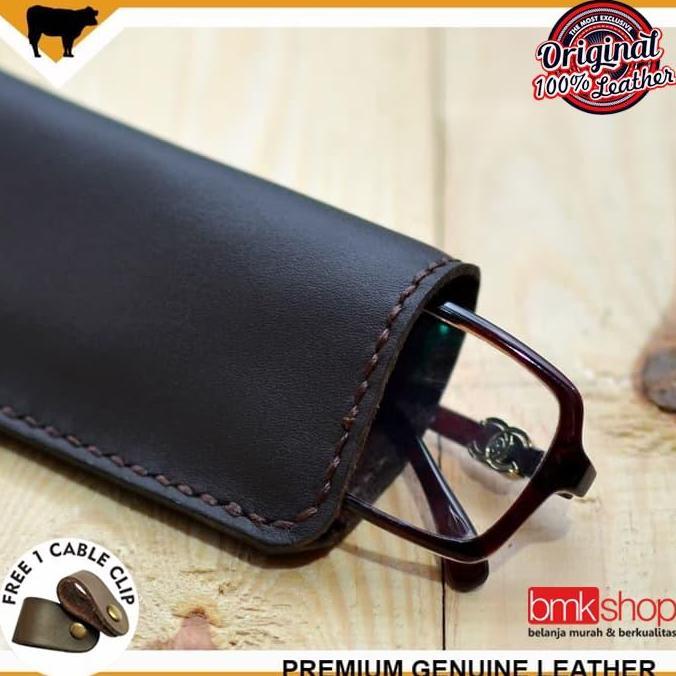 Sarung Kacamata Kulit Asli, Dompet Kacamata Kulit Asli Handmade