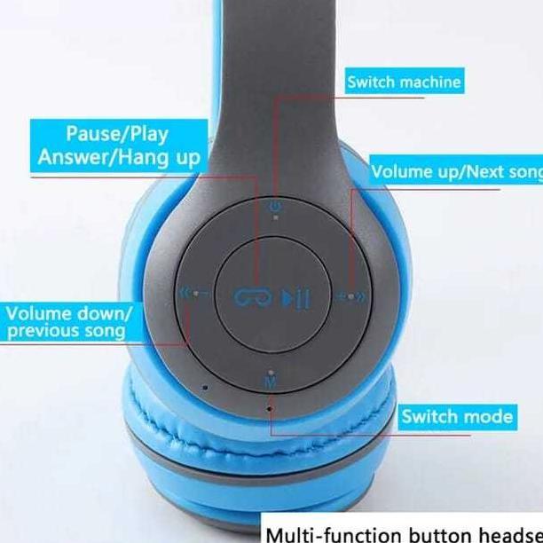 BIG PROMO HOT DEALS P47 HEADPHONE BLUETOOTH GAMING HEADSET WIRELESS SPORT EARPHONE MURAH HIFI HANDSF