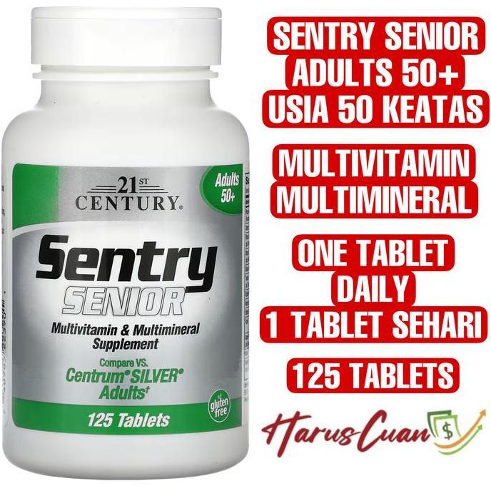 21St Century Sentry Senior 50 Plus Multivitamin Minerals 125 Tablets Original