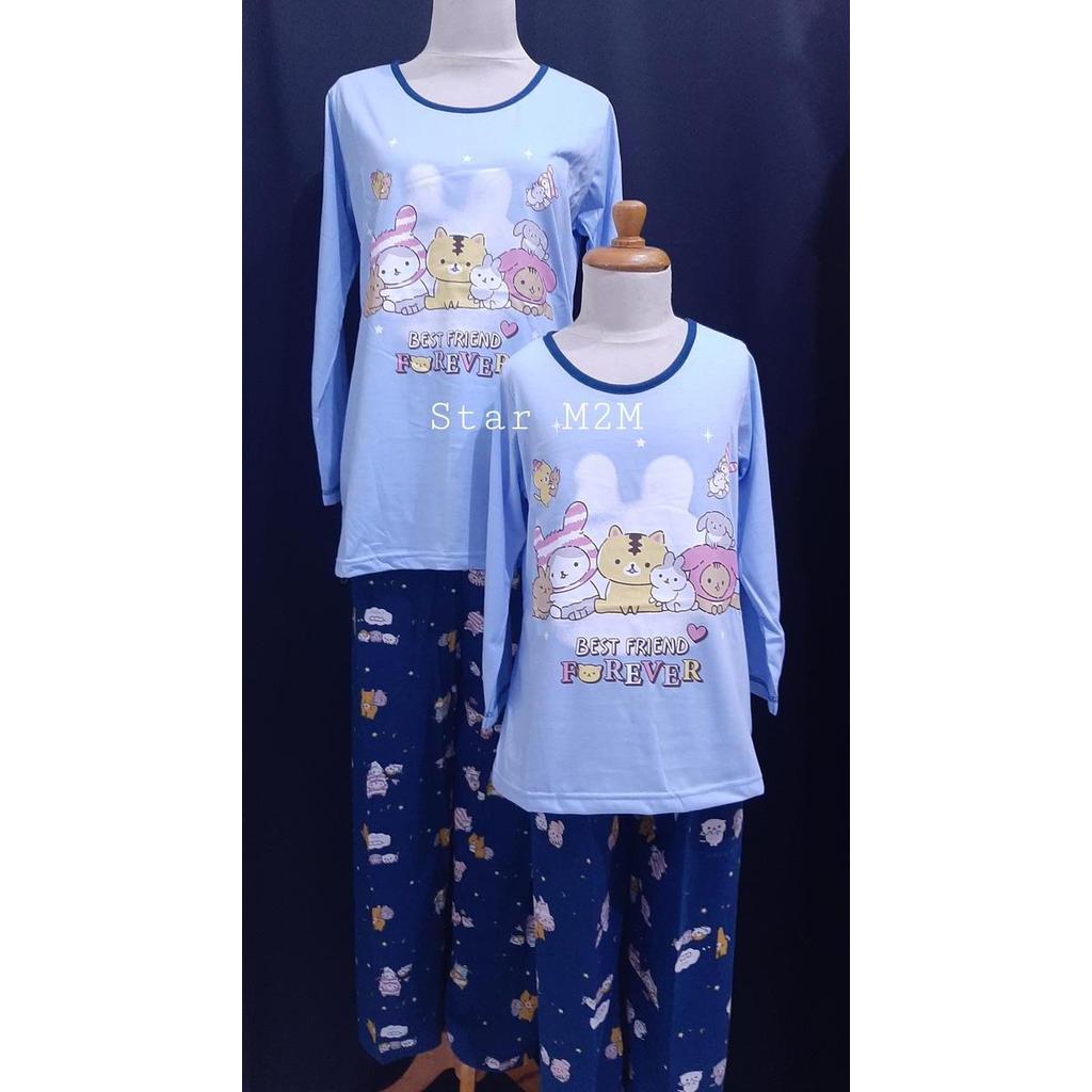 Baju Tidur Anak Cewek merk Anne Claire ( Forever Cat ) st.lengan pjg celana pjg