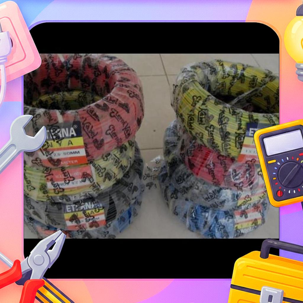 Kabel Eterna Nya 1X2.5Mm 100 Meter/Kabel Tunggal Eterna 1X2.5Mm 100M