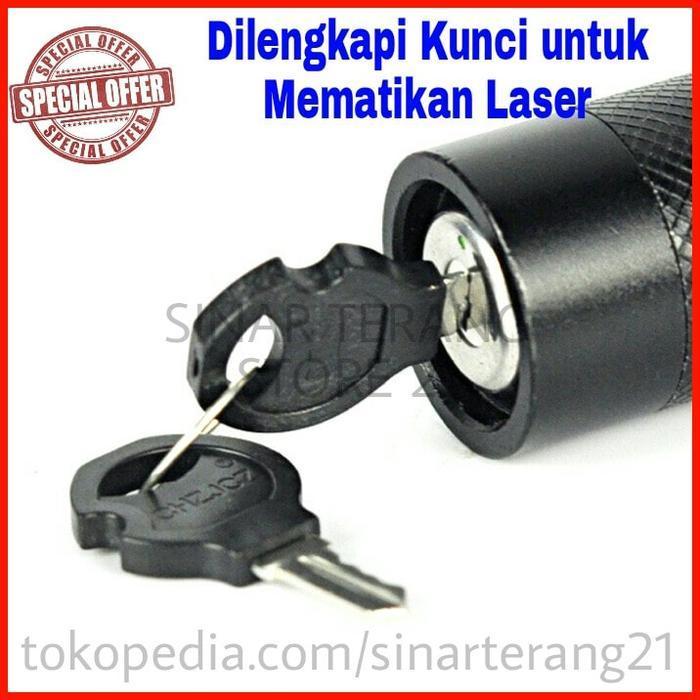 Senter Green Laser Jarak Jauh Baterai Charge 18650 Cahaya Hijau 303 Original Dan Terpercaya
