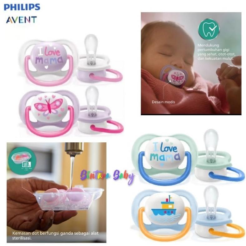new empeng philips avent newborn 0-6m soother pacifier philips avent box / empeng bayi avent 0-6 bul