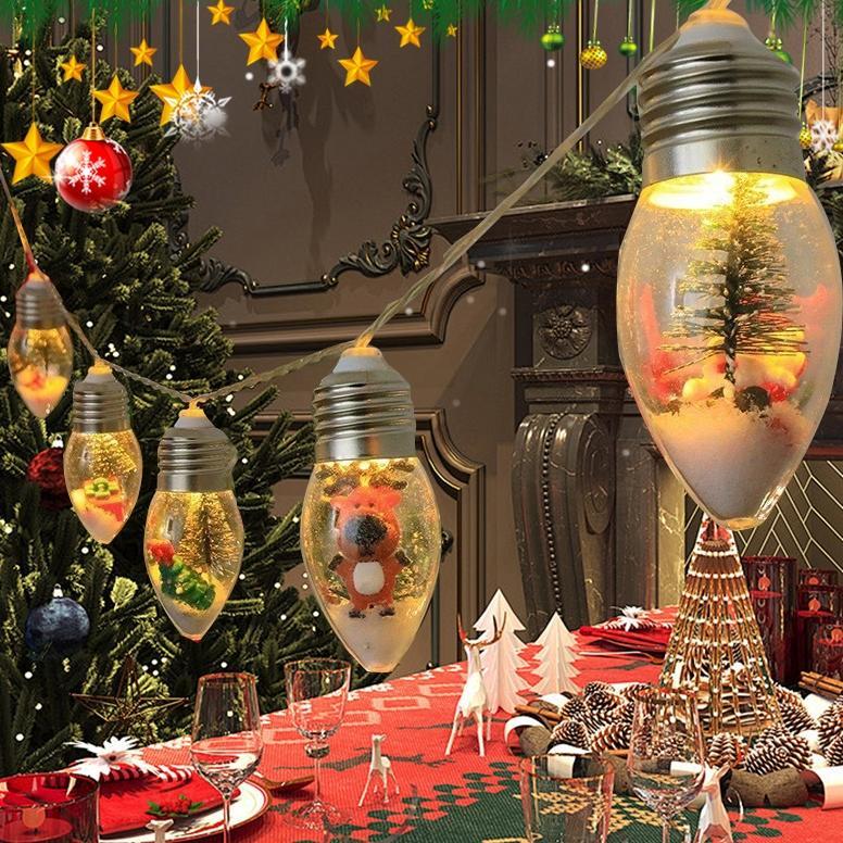 Yandirust Kipas Lampu Tumblr Botol Kaca Boneka Pohon Natal 2 Meter 10 Lampu Hias Led Tali Lampu Hias
