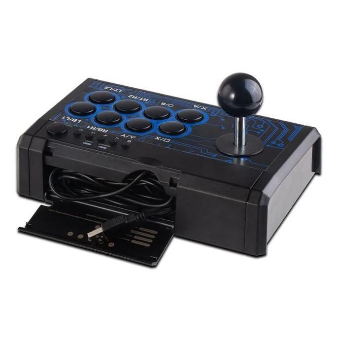 Dobe Arcade Fighting Stick Gamepad 7 in 1 TP4-1886 (Black Blue) Terlaris