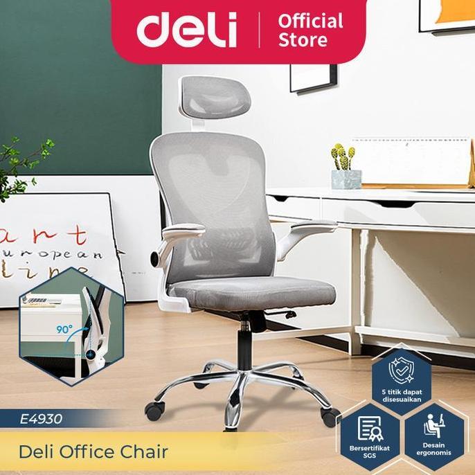 Deli Office Chair / Kursi Kantor / Kursi Kerja Dengan Sandaran E4930