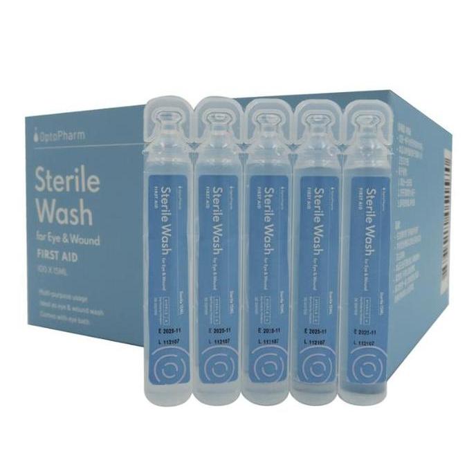 TERBARU OptoPharm Opto Pharm Sterile Wash for Eyes & Wound First Aid 100x15ml