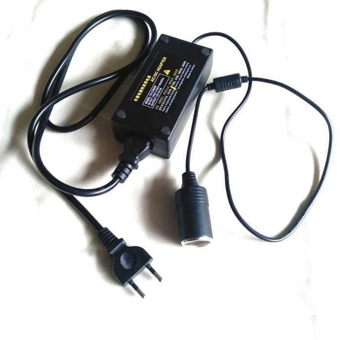 Terpopuler- Converter Adaptor Colokan Lighter Mobil Ac Ke Colokan Rumah - Dc 12V