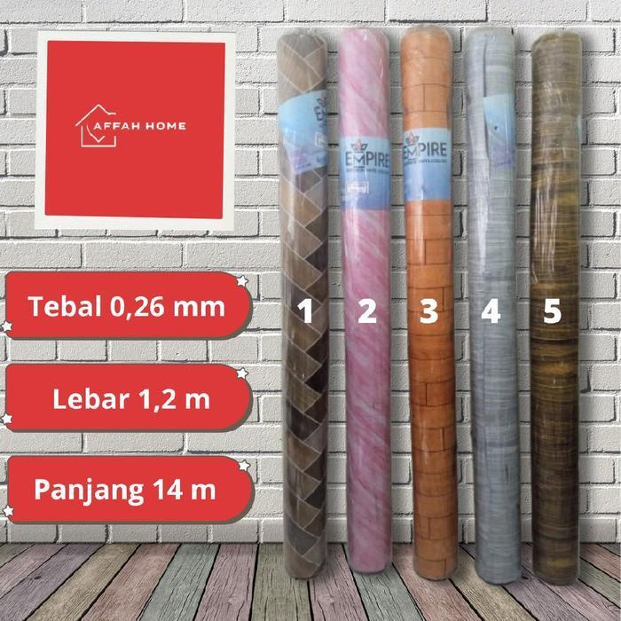Karpet Lantai Vinyl Beragam Motif Untuk Alas Ruang Tamu - Tikar Lantai Plastik Per Roll Atau Meteran