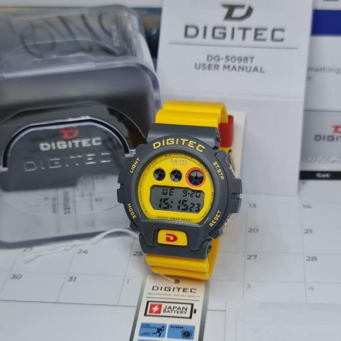 Jam Tangan Digitec Pria DG5098T Kuning Digital Original dg5098