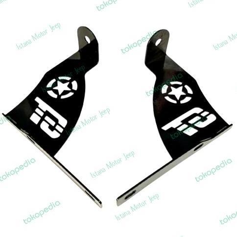 Braket Dudukan Lampu Tembak Sorot Led Kap Mesin Taft Feroza Rocky Hemat