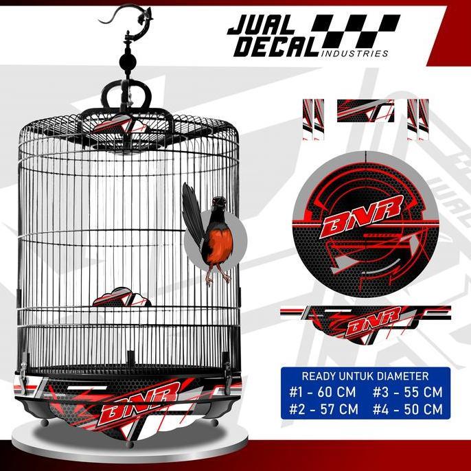ASLI Stiker Sangkar Murai Batu Decal Tebok Burung Murai BNR 01 Line Variasi READY STOCK
