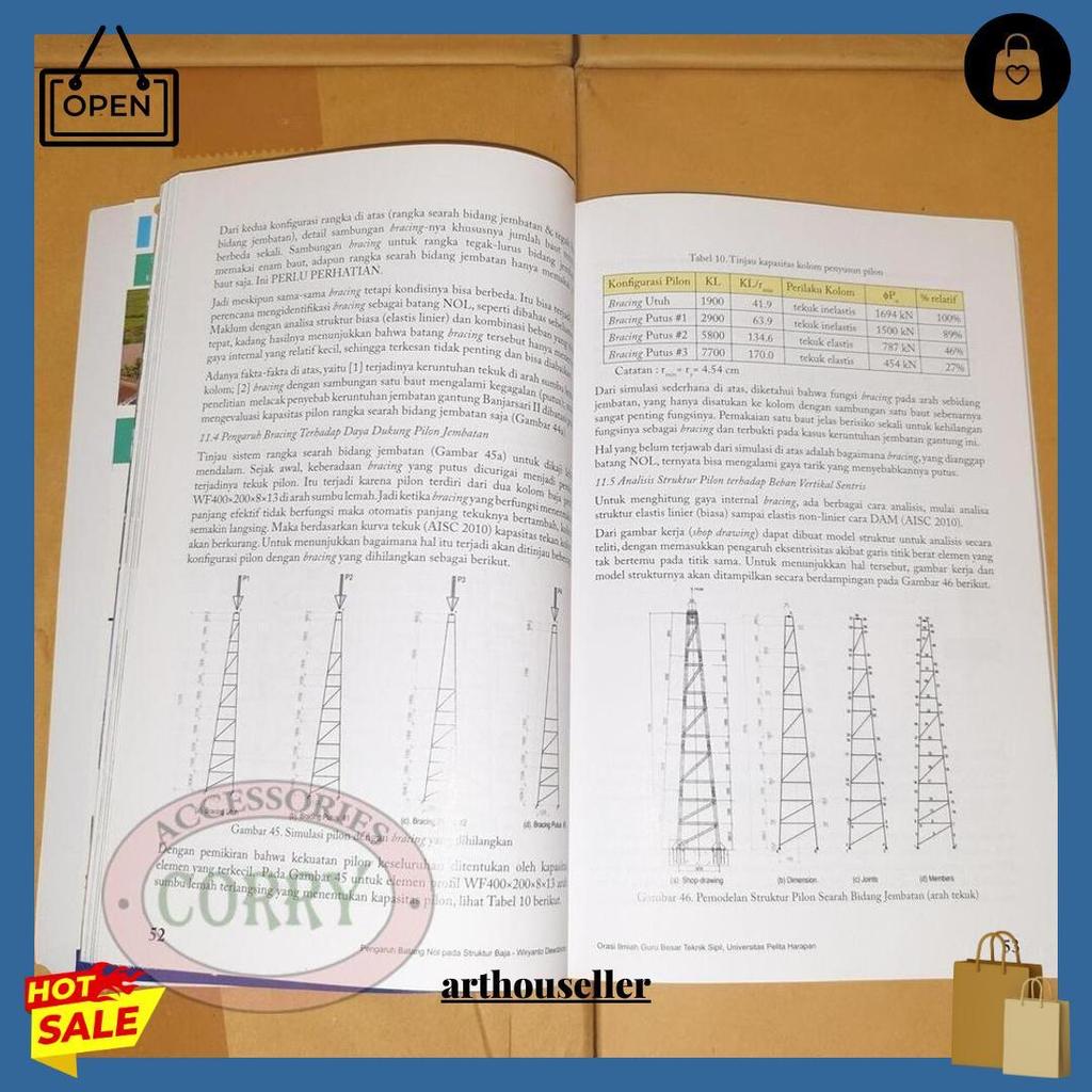 Buku Asli Original Teknik Sipil Uph Wiryanto Dewobroto Konstruksi Pengaruh Batang Nol Struktur Baja 