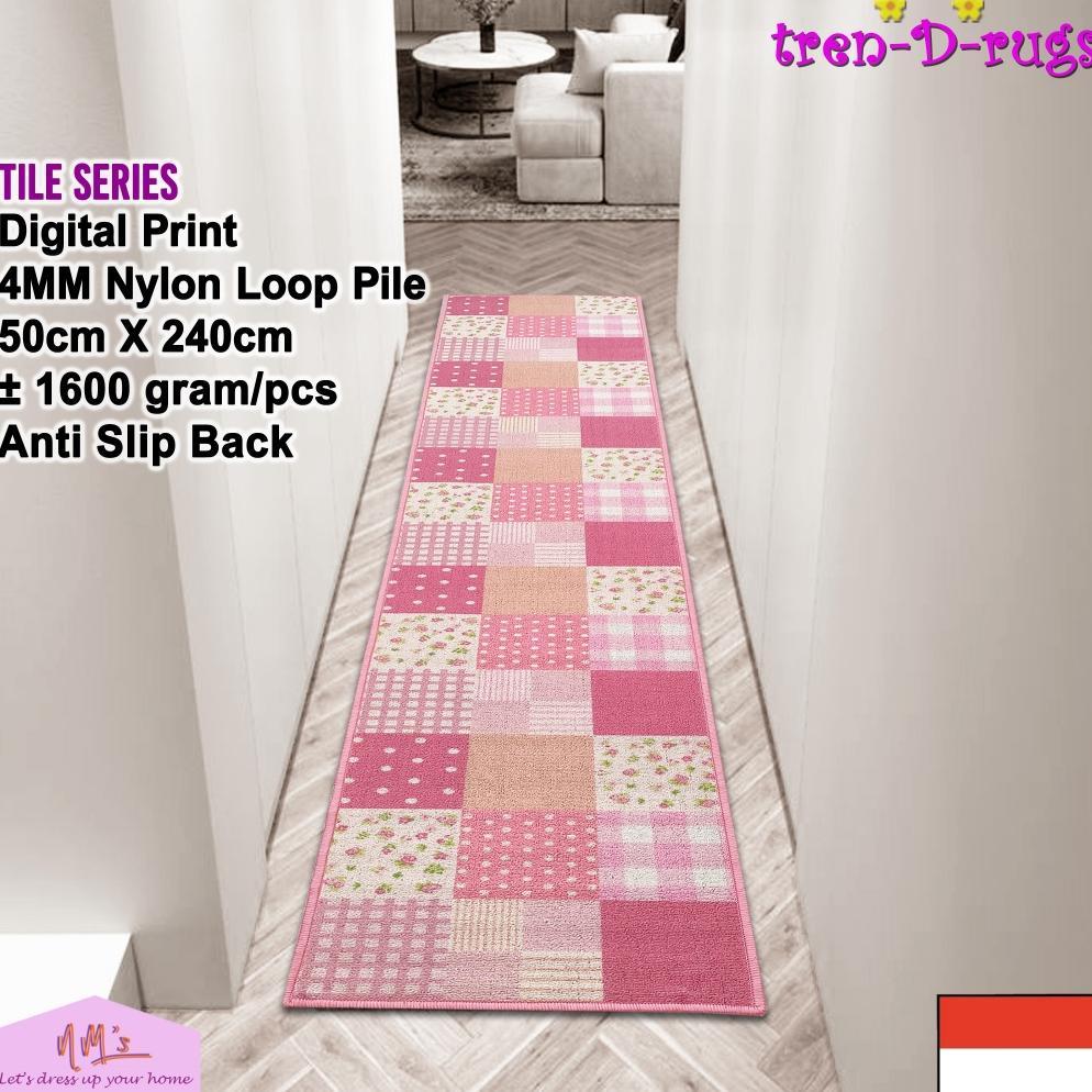 Tren-D-rugs Keset kaki digital print dapur panjang lorong kitchen mat anti slip 50 x 240 cm - NMs