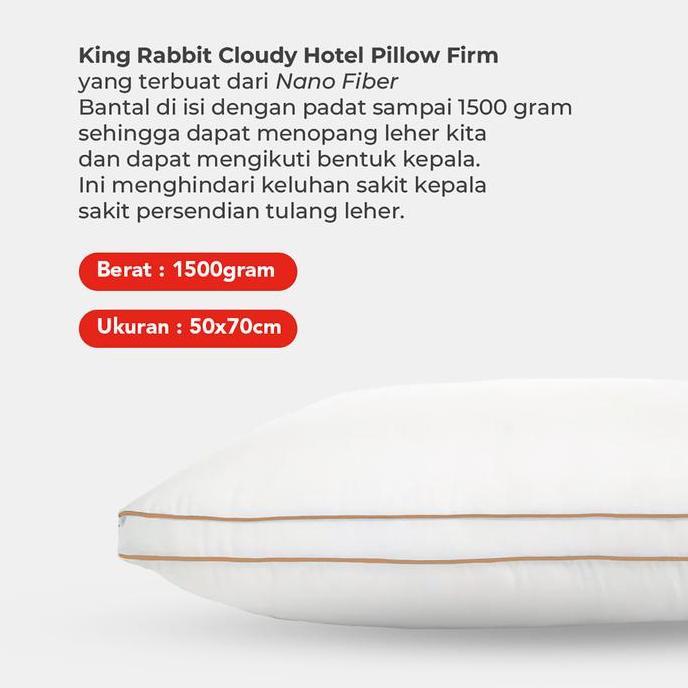 King Rabbit Cloudy Pillow Firm / Bantal Kepala 50x70 cm