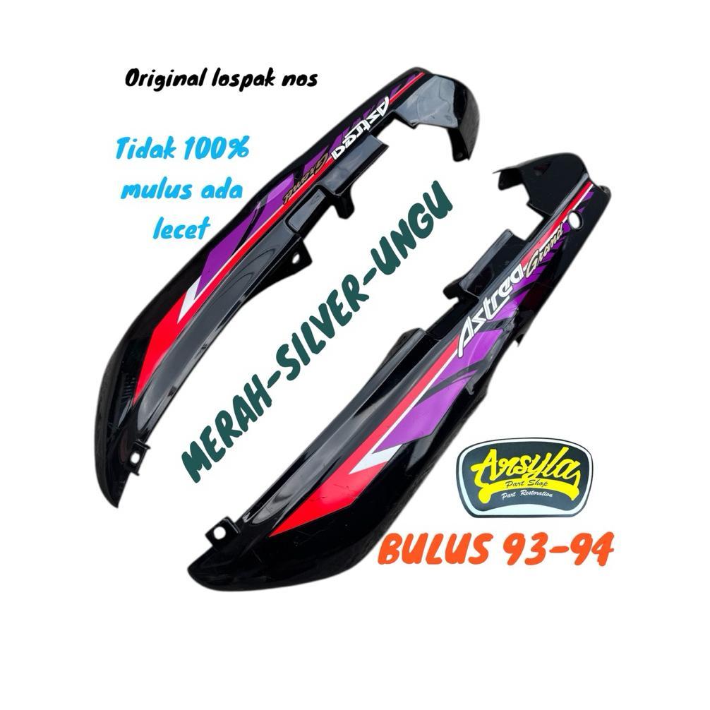 body Honda Astrea grand bulus 93 94 original Nos lospak tanpa kemasan plus strip merah silver ungu