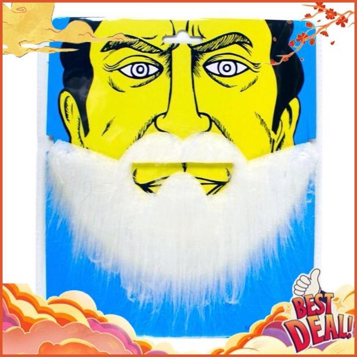 TERBAIK TODAY Janggut Kumis Jenggot Palsu Putih Untuk Cosplay