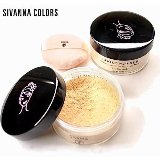 JaminanDonk- Sivanna Colors Loose Powder Shine-Control Sheer-Long Wear Oil control F010/Bedak tabur/