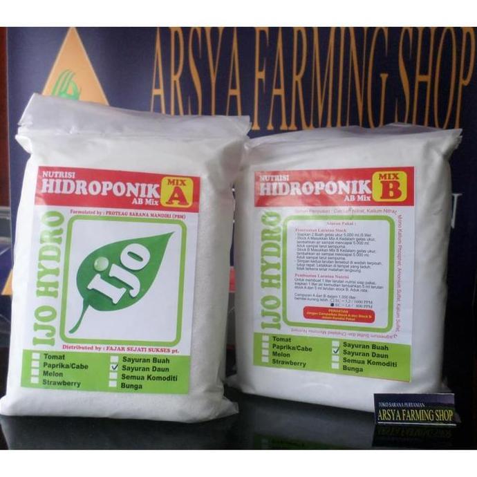 Ijo Nutrisi AB Mix 1700 gr Type Sayuran Daun / Perlengkapan Hidroponik