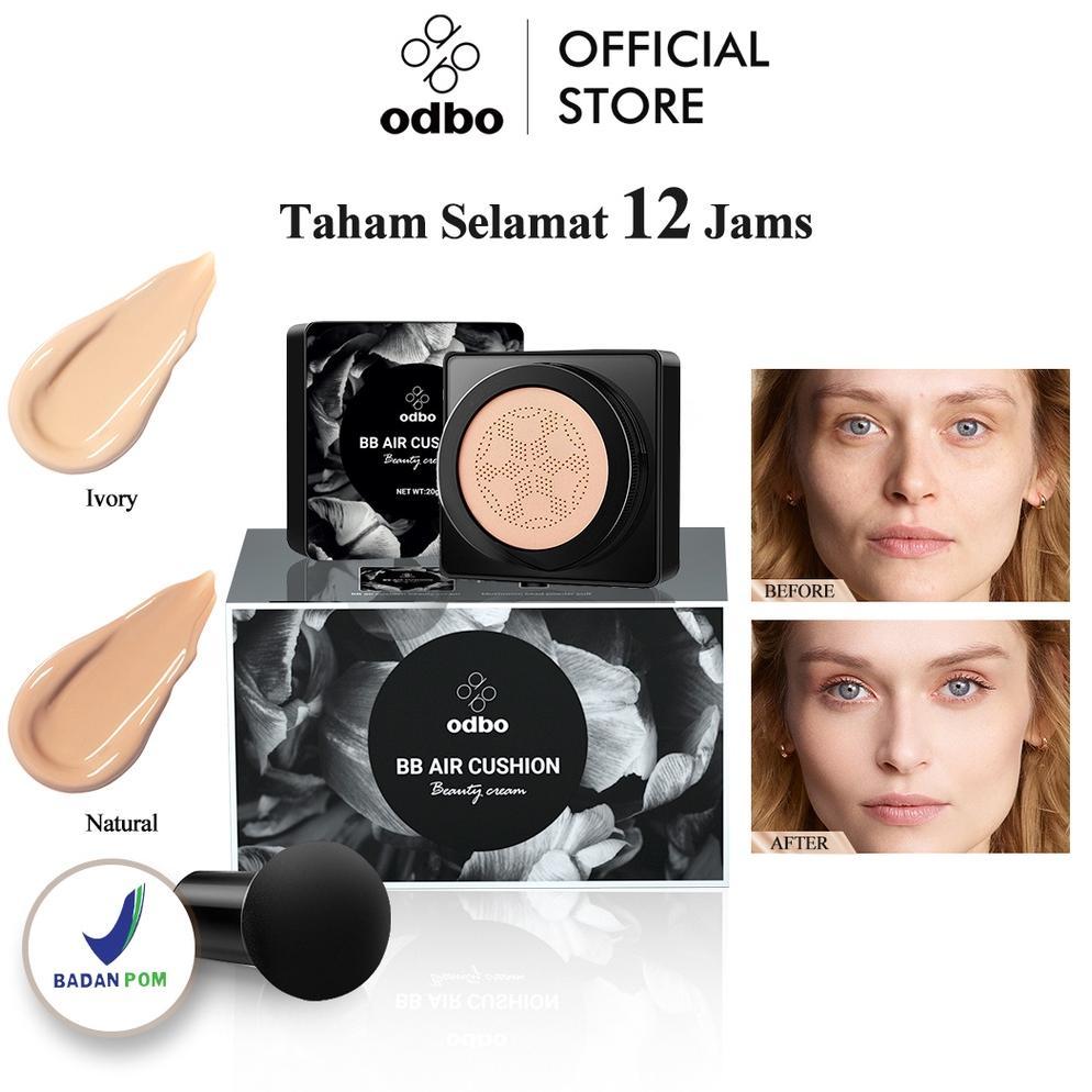 JaminanDonk- [BPOM]OdbO waterproof BB Air Cushion Foundation Tahan Selama 12 JAM Bedak Beauty Cream