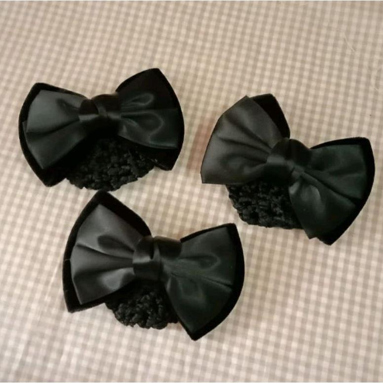 BestNew- pita harnet/ jepit harnet polos hitam