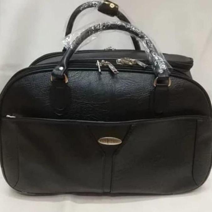 TERBARU - Polo Classic 18 Inch - 23 Inch Travel Duffle Troli Bag Trolley Kulit PU Tas Pakaian Roda M