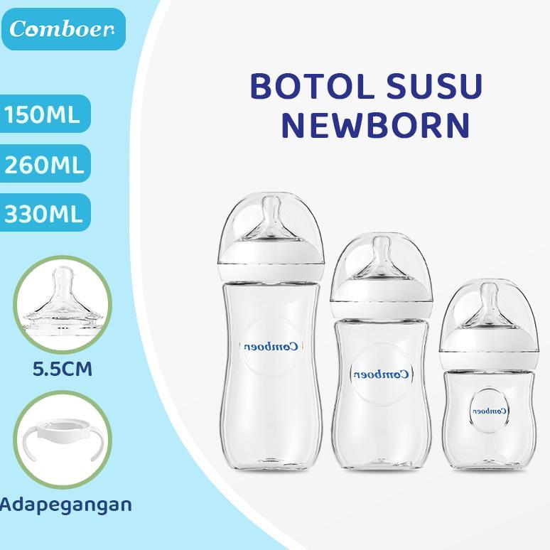 Tahan Lama Comboer Dot Bayi Botol Susu Botol Bayi Newborn Botol Minum Bayi 150/260/330Ml  Dot Botol 