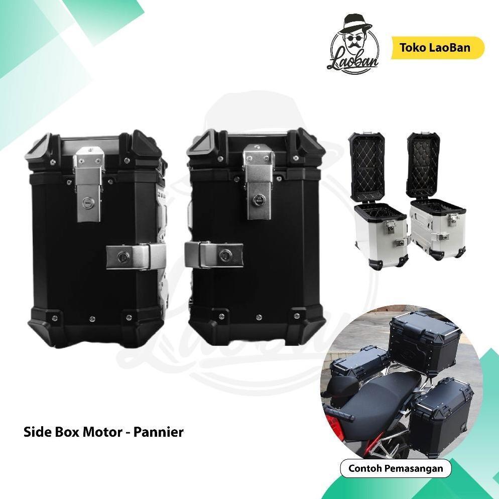 Side Box Motor Aluminium Pannier - Box Samping Motor