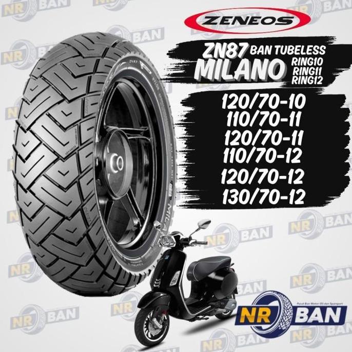 Ban Zeneos Milano Zn87 Ring 10 11 12 120/70-10 110/70-11 120/70-11 110/70-12 120/70-12 130/70-12 Tub