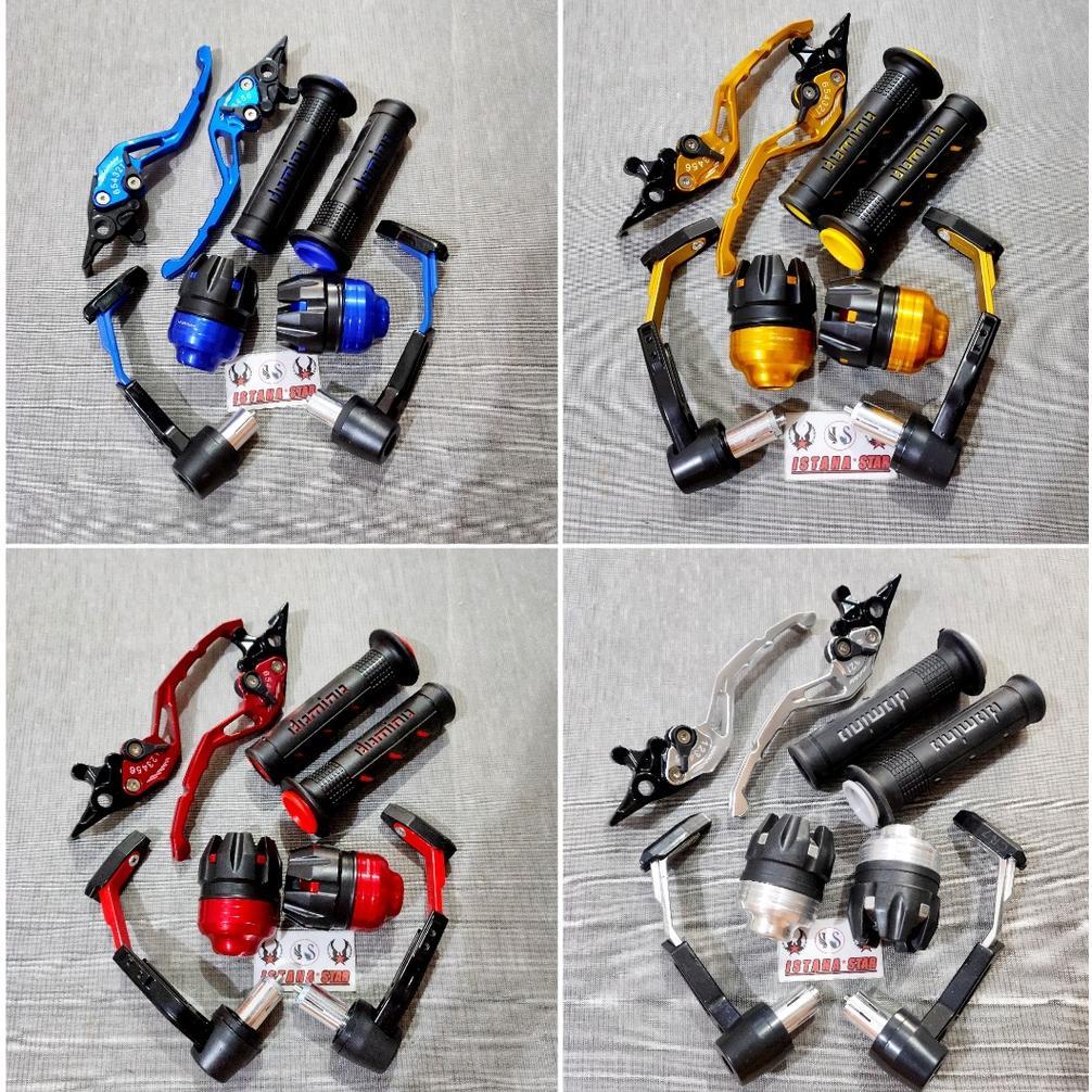[PAKET VARIASI] NMAX Proguard Robot Pelindung Stang Bahan Logam Babet + Handle Rem Nmax Terbaru CNC 