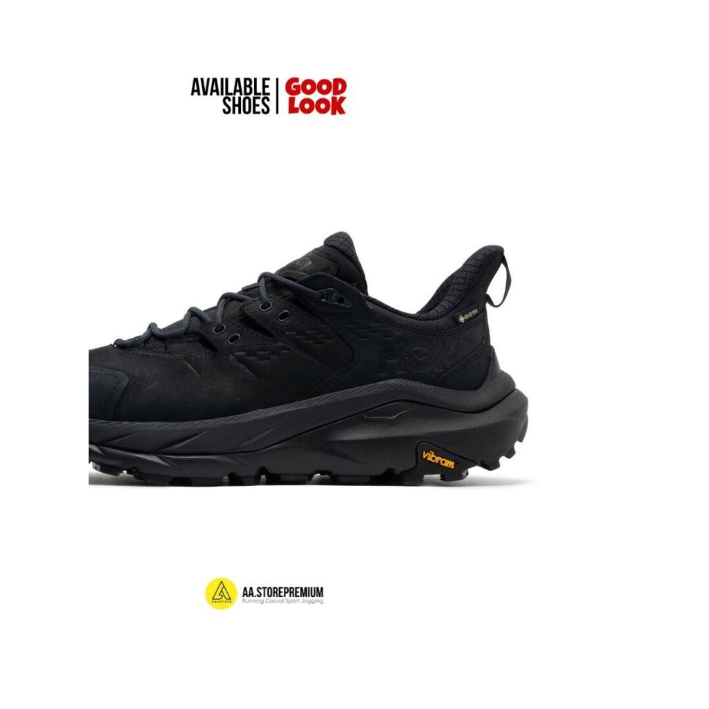 Sepatu Hiking Pria Hoka Kaha 2 Low Goretex Black - Sepatu Gunung Hoka - Sepatu Pendakian Terbaru - S