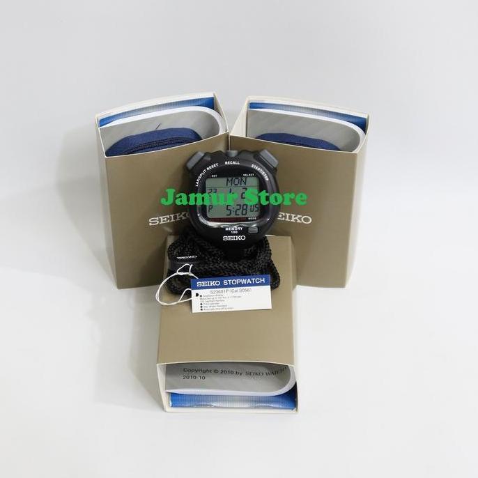 Stopwatch SEIKO 100 Lap Memory Seiko Stopwatch S23601 Hitam Outdoor Terlaris